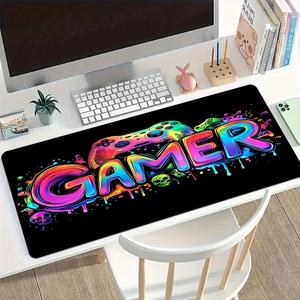 Nouveau tapis de bureau gaming en boue de diatomée, ovale, durable, antidérapant, lavable à l'eau, tapis de souris de bureau haut de gamme, technologie d'impression couleur unie - Product Image 5