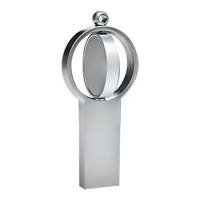 Clé USB publicitaire ronde en métal, souvenir d'entreprise, 64 Mo, 128 Mo, 4 Go, 8 Go, 16 Go, 32 Go, 64 Go, 128 Go, USB 2.0, USB 3.0, clés USB personnalisées