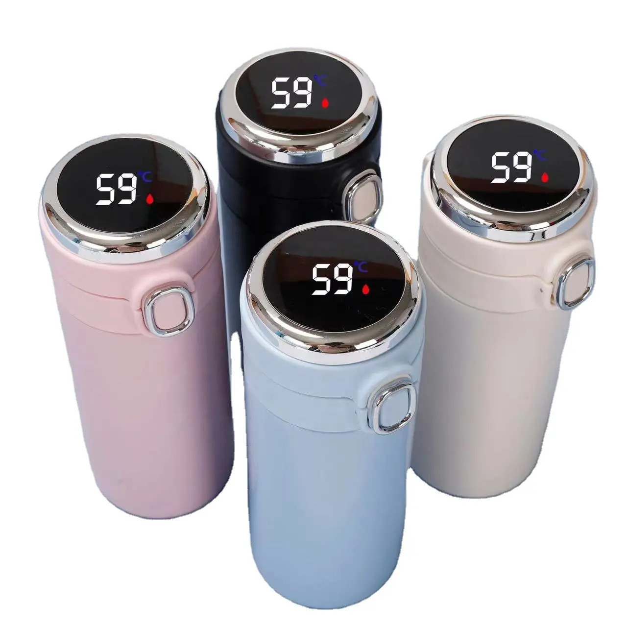 Tasse d'eau thermostatique à rebond intelligent, 304 ml, en acier inoxydable, tasse de voyage avec contrôle de la température pour enfant