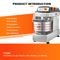 Mélangeur à spirale pour boulangerie, capacité personnalisée 15kg/25kg/50kg/75kg/100kg, en acier inoxydable, haute productivité, pour blé et lait