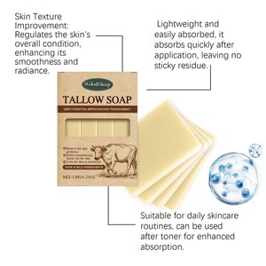Tự nhiên Cỏ Fed Thịt Bò mỡ động vật Xà phòng thanh da sáng handmade tắm xà phòng tắm rửa xà phòng - Product Image 4