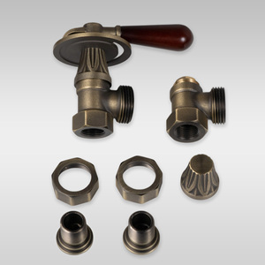 Ensemble de robinets thermostatiques angulaires classiques haut de gamme IVANCI en laiton 15 mm / 1/2'' pour appartement, contrôle précis de la température - Product Image 4