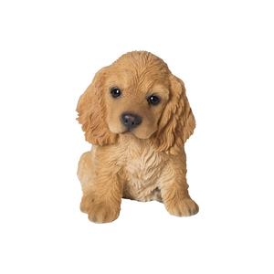 Estatua de <span class=keywords><strong>Cocker</strong></span> <span class=keywords><strong>Spaniel</strong></span> Color Crema, Figura de Perro Realista de Resina, Decoración para el Hogar, Regalo Conmemorativo para Amantes de los Perros - Product Image 1