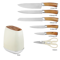 Ensemble de couteaux de chef avec manche en PP, ustensiles de cuisine peu encombrants pour la maison et la restauration