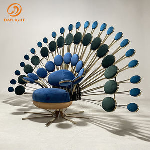 Canapé Capitonnné de Luxe Nordique pour Salon, Fauteuil de Loisirs Bleu avec Repose-Pieds, Reproduction de Mobilier d'Extérieur Moderne - Product Image 1