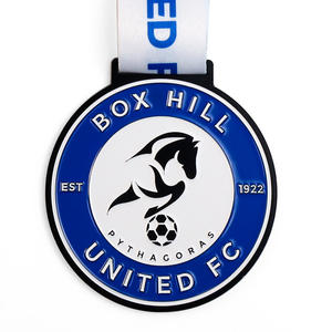 Medallón personalizado troquelado, soporte <span class=keywords><strong>de</strong></span> medallas <span class=keywords><strong>de</strong></span> fútbol, personalizado, barato - Product Image 3