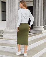 Ensemble décontracté 2 pièces pour femme : Sweat-shirt court à manches longues et robe moulante mi-longue sans manches – Vente en gros personnalisée
