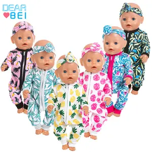 Wholesale Doll Romper Jumpsuit Spring Baby Onesie Long Sleeve Romper ,Comfortable Material Mini 18 Inch Doll Clothes Jumpsuit