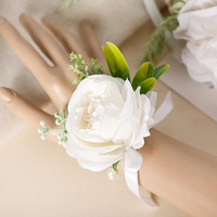 Fleur de poignet pour mariage, corsage de mariée, décoration florale pour la main, fleurs de bracelet pour la mariée et les demoiselles d'honneur