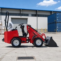 Harga Pabrik Mini Loader Kecil Konstruksi Mekanik Multifungsi Mini Wheel Loader Kebun All Terrain Wheel Loader