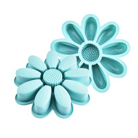 Großhandel 10 Hohlräume Sonnenblumen form Silikon Backform Haushalts kuchen formen für Kinder Back zubehör
