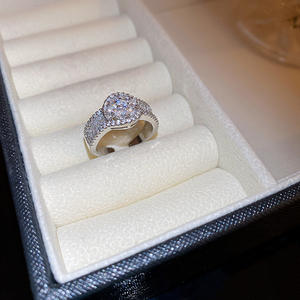 Zircon perle ronde français lumière luxe haute qualité sentiment Index doigt ornement Rare élégance mode en gros anneau ouvert - Product Image 6