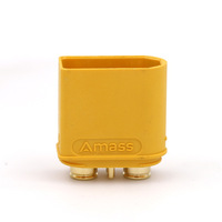 Connecteur mâle et femelle Amass XT90(2+2)PB-M, prise rectangulaire plaquée or pour avions modèles, service OEM direct usine