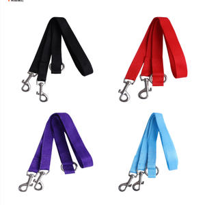 HBD923 Cheap Luxury Traction Rope Two Jointed One Double <b>Hooks</b> Two-headed Nylon Pet <b>Dog</b> Leash - Product Image 1