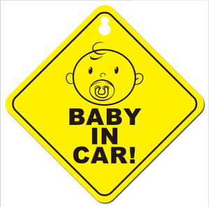 Pegatina de PVC personalizada para ventana de coches con <span class=keywords><strong>ventosa</strong></span> seguridad niño niños bebé <span class=keywords><strong>a</strong></span> <span class=keywords><strong>bordo</strong></span> señal pegatinas 3D personalizadas - Product Image 1