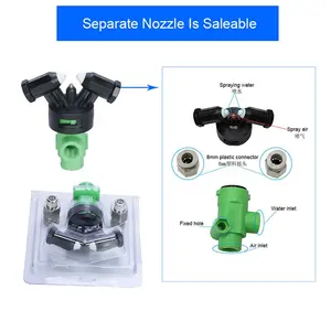 Nebulizzatore del sistema di umidificazione industriale, ugello di soppressione della polvere della nebbia secca dell'umidificatore a nebulizzazione dell'aria