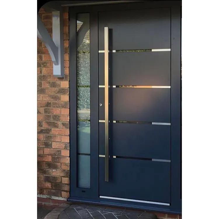 Porta principale esterna moderna progetta porte d'ingresso in ferro anteriore ingresso porta di sicurezza in acciaio per la casa