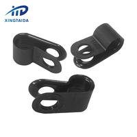 Clip de câble en nylon noir de type R, 1/4 pouce, clip organisateur de câbles de type P, clips de câbles en plastique, pince de câble en nylon