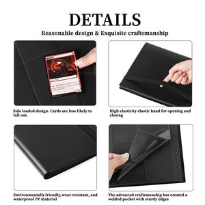 สมุดใส่การ์ดสะสม FX Custom PP Material 4 ช่อง, อัลบั้มพลาสติกสำหรับการ์ดเกมและกีฬา - Product Image 4