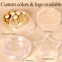 WEISHENG OEM ODM Contenants transparents en acrylique carrés, rectangulaires et ronds pour tiramisu, gâteaux, biscuits au chocolat, boîtes cadeaux en plastique PS