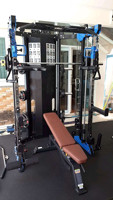 Appareil de musculation multifonctionnel robuste, rack à squats mural Smith Machine pour la musculation