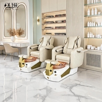 Fauteuil de pédicure de luxe personnalisé avec spa pour les pieds à jets magnétiques, massage complet du corps, pour station de manucure et pédicure, inclinable
