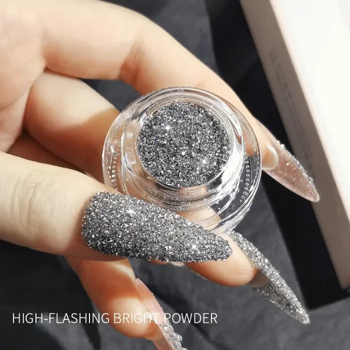 Grosir bubuk Glitter reflektif untuk dekorasi kuku DIY