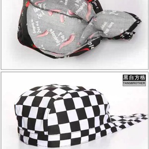 Gorro de Chef para Restaurante, Estilo Pirata, Color Sólido, Secado Rápido, Parte Superior Plana, Unisex, Uniforme - Product Image 4