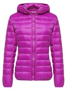 Trọng lượng nhẹ trùm đầu Packable siêu nhẹ áo thoáng khí ấm áp mùa đông outwear Áo Womens xuống áo khoác - Product Image 2