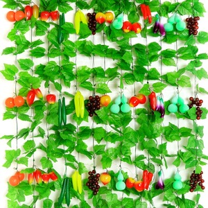 Viti di Frutta Artificiali, Fiori di Seta, Foglie di <span class=keywords><strong>Vite</strong></span>, Decorazioni per Soffitti, Foglie Verdi, Decorazioni per Alberi, Pasqua, Compleanno - Product Image 2