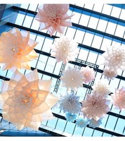 Lampe à motif floral Led Lampe d'ambiance Fleur de Lotus Lampe de scène Décors créatifs Éclairage artistique Lustre dynamique Art Déco