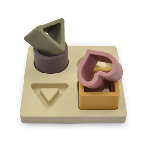 Personalized Love Shape Puzzle Custom Logo Food Grade Silicone Children's Montessori Educational Toy - Product Image 4
