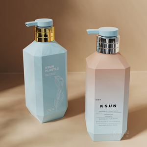 Thiết kế mới hình dạng độc đáo 500ml Pet dầu gội Lotion chai với bơm - Product Image 4