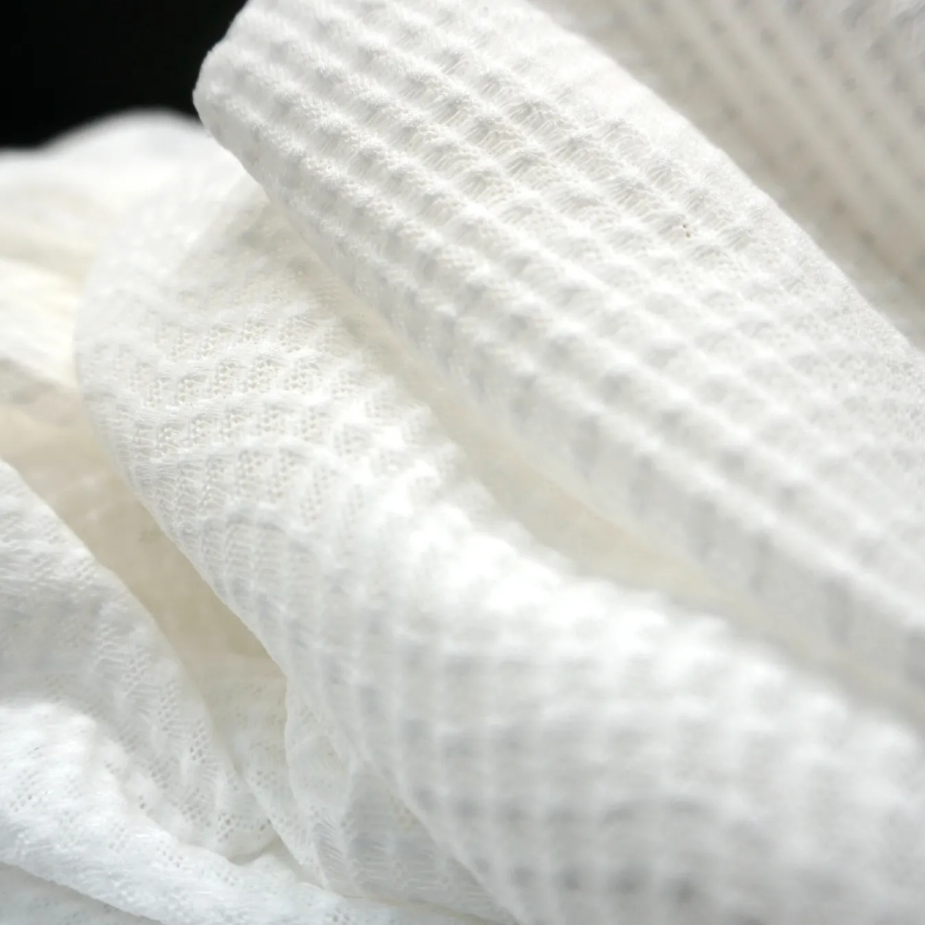 Burbuja arrugada 80% Nylon 20% Spandex 150-200gsm Tela de encaje blanco elástico