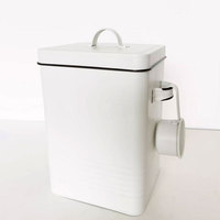 Poubelle de rangement pour poudre à laver en métal de grande capacité Conteneur pour poudre de détergent à lessive Conteneur de rangement ménager avec couvercle