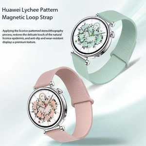 Bracelets en silicone magnétique litchi de 14, 18, 20, 22 mm pour Huawei Watch GT5, GT4 41 mm, GT5 Pro 42 mm, <span class=keywords><strong>accessoires</strong></span> Correa - Product Image 3
