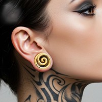 Unique Snail Hollow Tunnel d'oreille, dilatateur de calibre 8-25mm en acier inoxydable, bijou de piercing corporel unisexe au design original