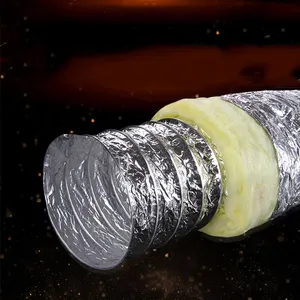 aluminum foil flexible insulated duct with glassbiber chinese supplier for proper price