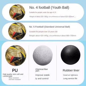 Ballon de football n°5 en cuir PU thermocollé, anti-explosion, pour la finale de la Coupe d'Europe - Product Image 5