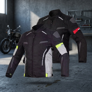 Unisex Full Sleeve <b>Motorcycle</b> <b>Jacket</b> Windproof Quick Dry Color Block Black Gray Red Yellow Riding <b>Jacket</b> - Product Image 4