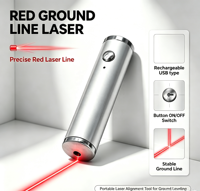 Module laser de positionnement au sol rechargeable USB de type rouge avec interrupteur marche/arrêt, outil d'alignement laser portable