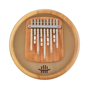 Wholesale 9 Key Round <b>Drum</b> Kalimba Solid Wood Thumb Piano Sheepskin <b>Drum</b> Surface Finger Piano - Product Image 1