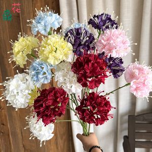 Fleurs d'hortensia artificielles Hua Ding en soie, branche unique, pour décoration de mariage, maison, hôtel, photographie - Product Image 1
