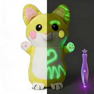 Peluche Personalizzato Luminoso <span class=keywords><strong>con</strong></span> Penna UV, Giocattolo Educativo Creativo Fai-da-Te per Bambini, Animale di Peluche Riutilizzabile che si Illumina - Product Image 5