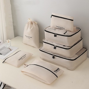 Organizador de Equipaje Personalizado al por Mayor, Multifuncional, de Poliéster Impermeable, 7 Piezas, Cubos de Almacenamiento para Viaje - Product Image 3