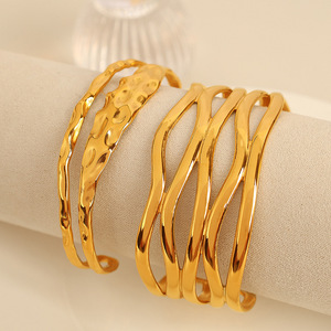 Pulseras de Moda, Diseño Multicapa, Chapadas en Oro, de Acero de Titanio, Joyería Unisex - Product Image 2