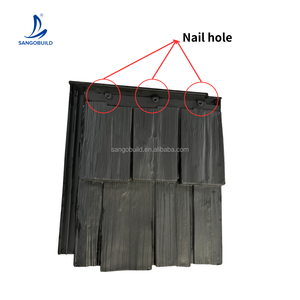 Vật liệu xây dựng nhựa polyester lợp ngói cadar hình dạng easty để cài đặt 70 năm bảo hành hạt gỗ gạch - Product Image 5