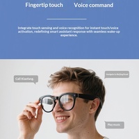Lunettes Intelligentes V03-T6 avec Caméra 800W Pixels, Enregistrement Photo et Vidéo, Réduction du Bruit, Reconnaissance IA, Traduction en Temps Réel pour