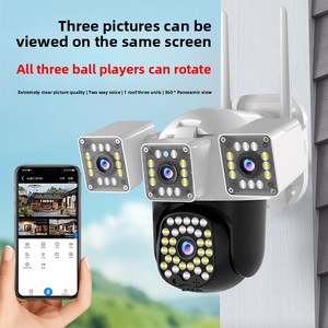 V360pro Full Vision HD Wifi 4G <span class=keywords><strong>ip</strong></span> <span class=keywords><strong>camera</strong></span> 4Camera 3 xoay ống kính 2MP 10xzoom ngoài trời di động điều khiển từ xa thâm quyến CMOS đám mây - Product Image 6