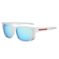 Lunettes de soleil de cyclisme rétro classiques Wu Wu 2025 tendance, haute qualité UV400, monture PC rouge, logo personnalisé, vente en gros complète